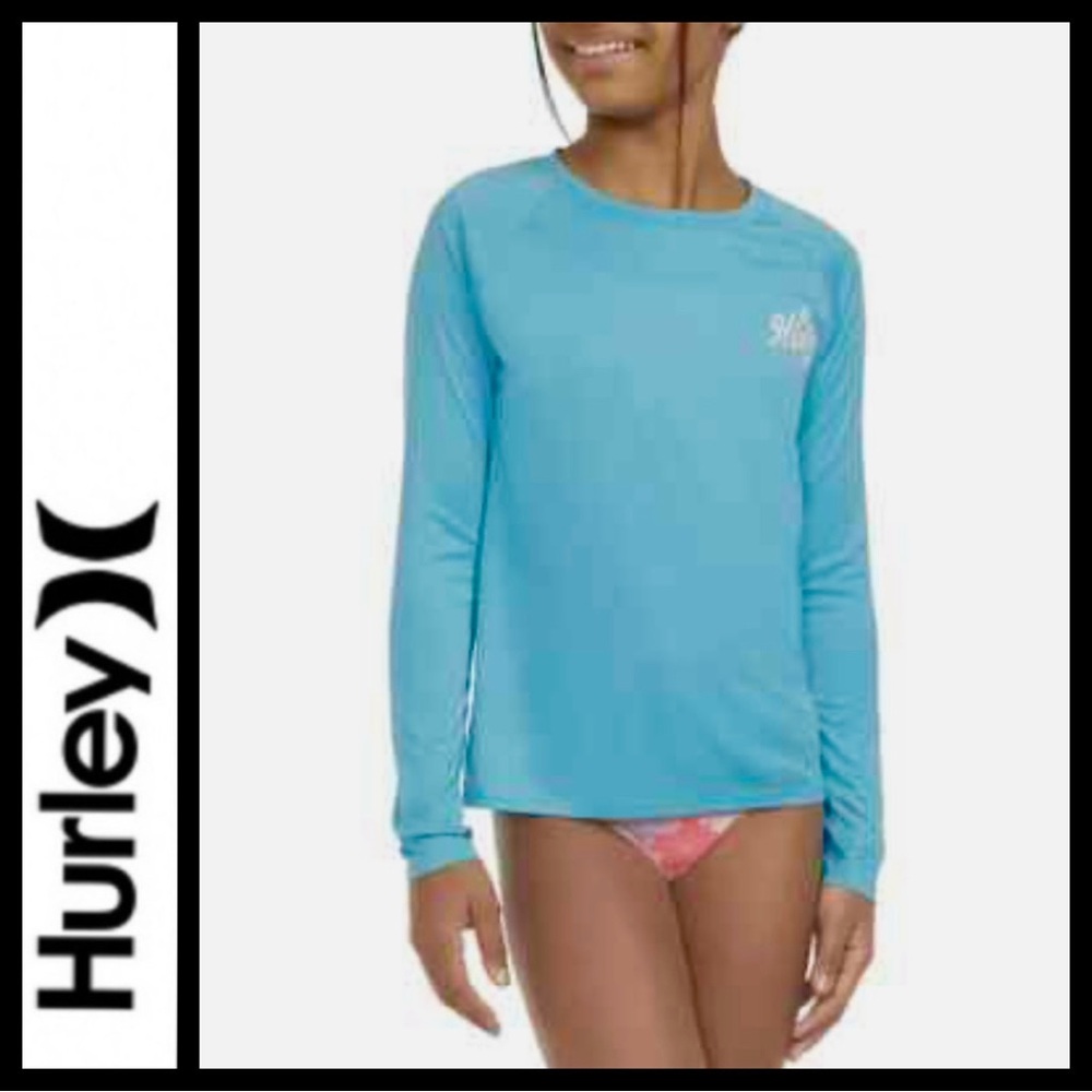 NWT Hurley Kids Blue Rash Guard